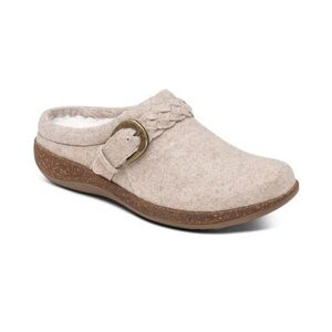 Aetrex Libby Wool Braided in Oatmeal - Size 9-9.5